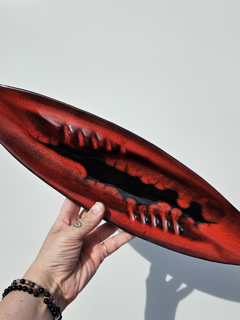 Vintage Drip Glaze Ceramic Piece